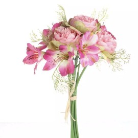 Factory Direct Craft Soft Pink and Cream Lily and Ranunculus Finished Bouquets