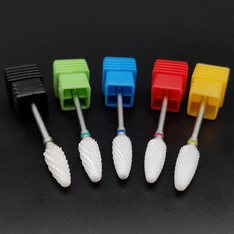 Yellow 2.35 mm Shank Nail Drill Set Cuticle Polishing Bits