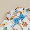 Licupiee Toddler Baby Boys Easter Outfits Carrot Print Short Sleeve