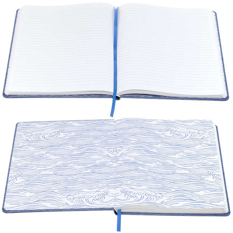 Eccolo Desk Size Recycled Journal Notebook, Embossed Hardcover, 256 Ruled