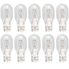 OCS Parts -12V Miniature Light Bulbs for RV Camper Trailers - Push-in Bulbs for Motorhomes, Clear Wedge Base- Pack of 10