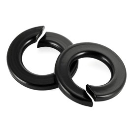 M12 Black Spring Lock Washer, 304 Stainless Steel, Black Coating Split Lock Washer Elastic Gasket, for Screws Fasteners, 20 PCS