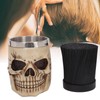 Barber Scissors Holder Skull Shape Stainless Steel Resin Removable Stylish