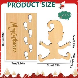 NYZQIW Gnome Stencil Footprints, Gnome Stencil Window, Footprints Stencil Window, Gnome Footprints Stencils, Wooden Gnome Stencil, Gnome Stencil Footprints Wood, for Festive Occasions