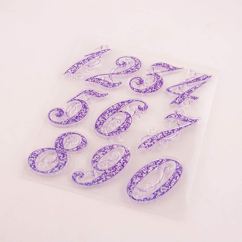 arriettycraft Numbric Numbers Clear Stamps for Card Making Decoration and