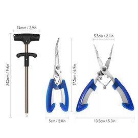 Aluminum Alloy Fishing Hook Remover Extractor with Stainless Steel Fish