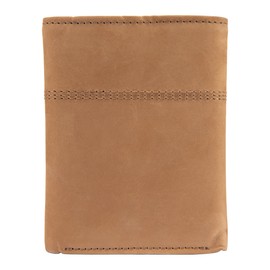 Carhartt Men's Standard Trifold, Durable Wallets, Available Canvas Styles, Saddle Leather (Brown), One Size