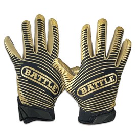 Battle Sports USA Glitter Doom 1.0 Wide Receiver Football Gloves - Adult and Youth Football Gloves - Ultra Grip Gloves