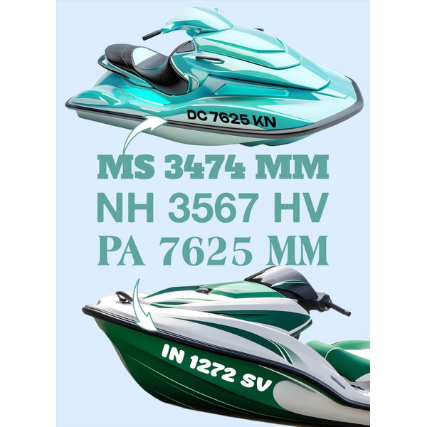 Boat Numbers and Letters – Custom Boat Decals Registration Numbers