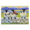 Irish Painted Magnet With Sheep Playing Musical Instruments & 'Bl-Ewe-grass'