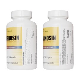 L-Carnosine 500mg Pure Carnosin per capsule, 180 Vegetarian Tablets (2 Pots of 90 Capsules)