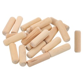 uxcell 20Pcs 1/2" x1-9/16 (12mmx40mm) Wooden Dowel Pins, Fluted Wood Beveled Ends Tapered Dowel Hardwood Pegs, Wood Dowels Rods for Furniture, DIY Crafts
