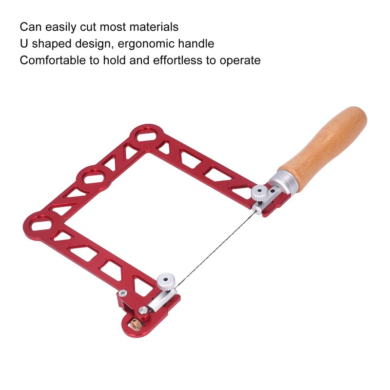 Woodworking Coping Saw, U Shape DIY Handsaw with Wooden Handle