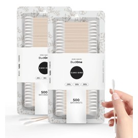 CANDORE – 2x Blister mit 500 Wattestäbchen aus Bambus, natürliche Weichheit – hervorragende Qualität