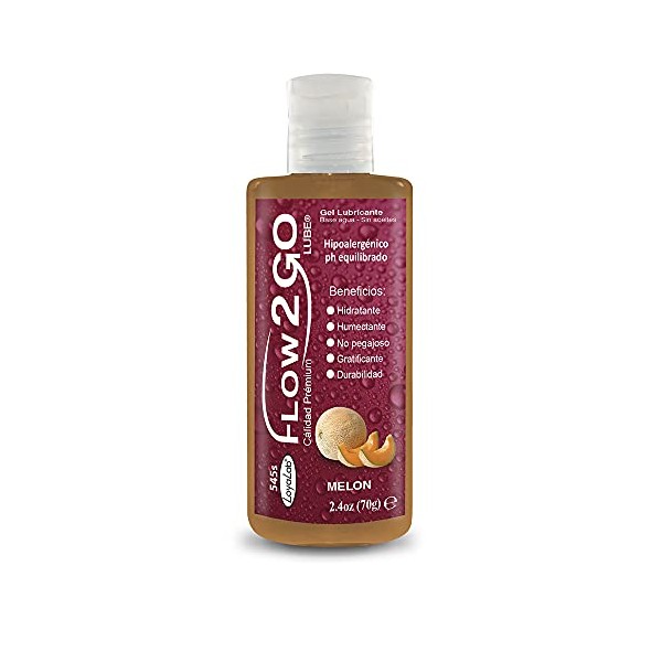 Flow2GO Lube 1F2-Ml Gel Lubricante Premium Base Agua. Botella. 70