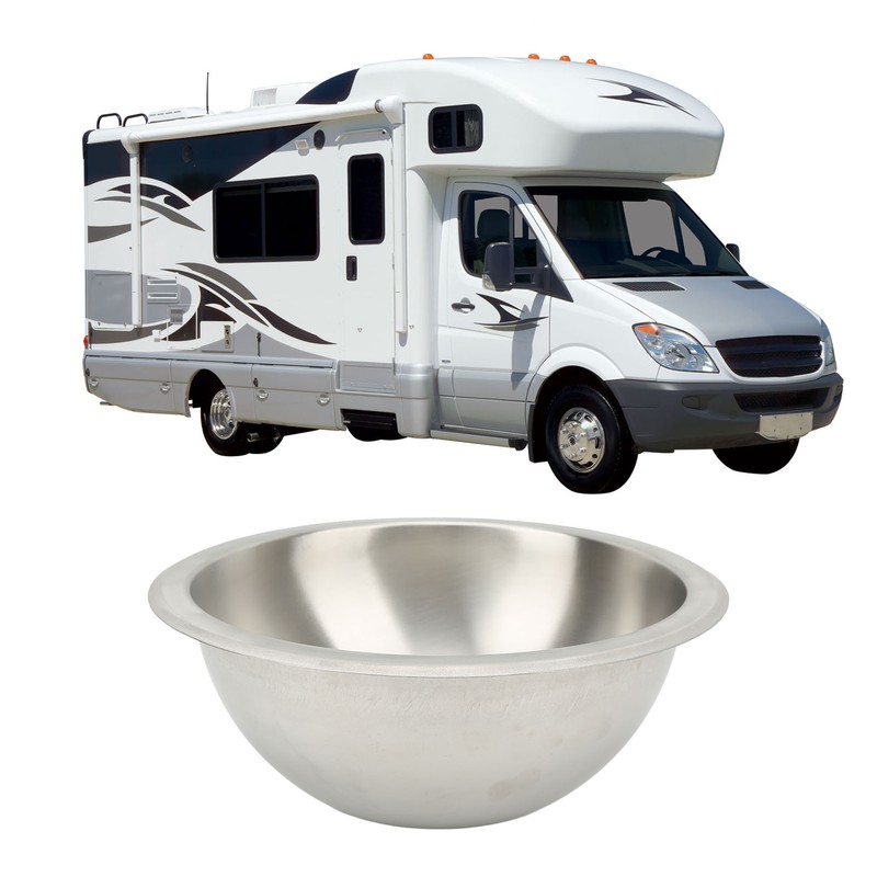 RV Kitchen Sink 304 Stainless Steel Wiredrawing Smoothing Space Saving