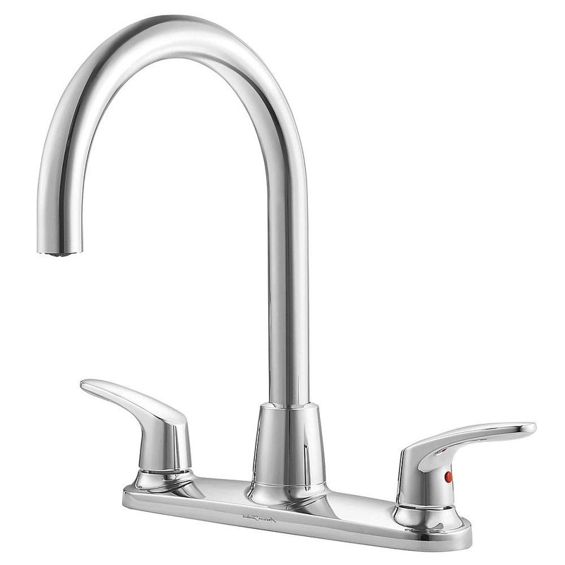 American Standard 7074550.002 Colony Pro Two-Handle High-Arc Kitchen Faucet Less