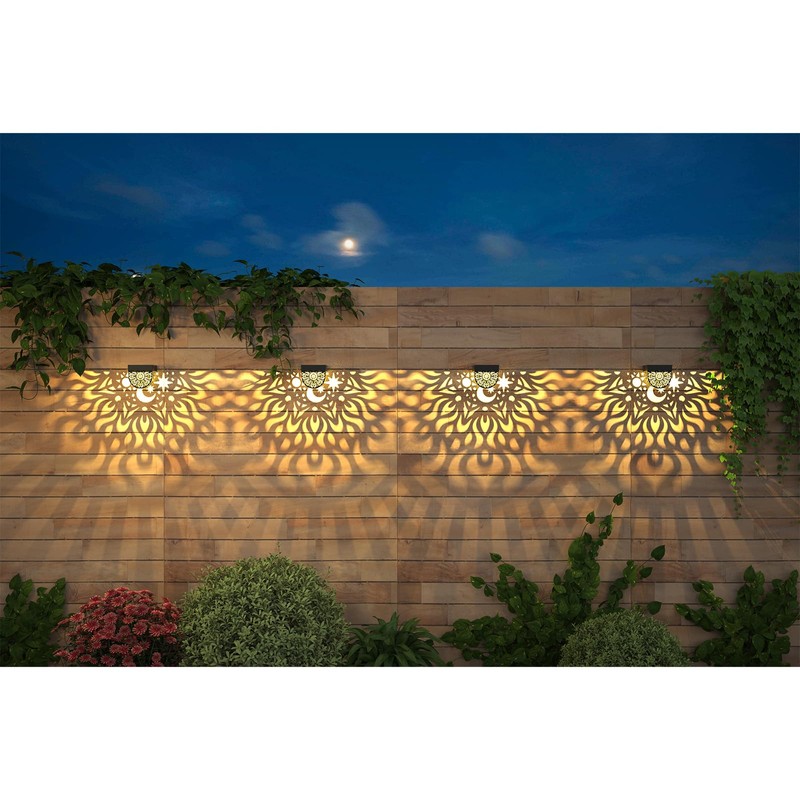 Gardsee Solar Fence Lights 6 Pack Solar Deck Lights Waterproof