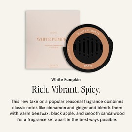 Pura Pura Car Scent Refill - Fragrance for Pura Car Diffuser - Clean & Safe Luxury Diffuser Scent - Long-Lasting Fragrance for 30 Days of Aroma- White Pumpkin