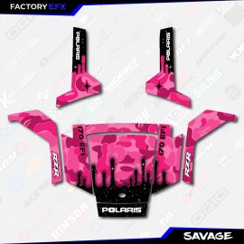 Factory EFX Inc Pink Savage Camo Graphics kit fits Polaris Rzr170 RZR 170 2010-2021
