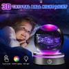 QIANCHANG 3D Solar System Crystal Ball with LED Stand, 80mm