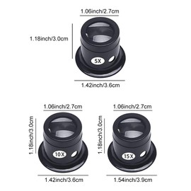 Uhrmacherlupe, Uhrenlupe, Juwelierlupe, Lupenbrille Monokular, Uhrenreparaturlupe, Schmuck Lupe, Gravuren Lupe, Uhrmacher Auge Okular, Uhrmacherlupe Vergroesserungsglas, 5X10X 15X Lupe