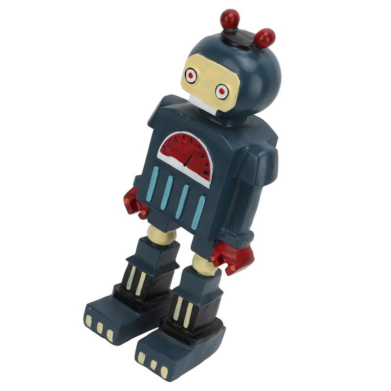 Blue Retro Robot Classic Anti Aging Robot Figurine Elaborately Crafted