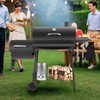 Kendane Barrel Charcoal Grill with offset smoker, 714 Square Inches