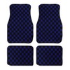 Generic 4PCS UNIVERSAL CHECKERED STYLE BLUE Fabric Car Floor Mats