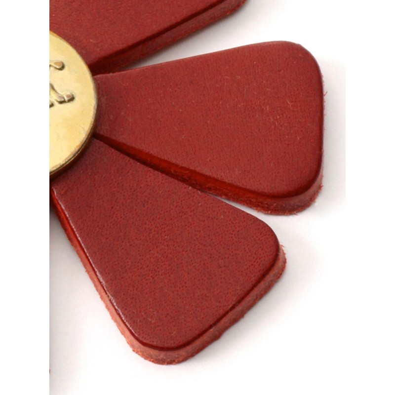 IL BISONTE Key Ring, Keychain, Leather, Genuine Leather, Cowhide Leather,