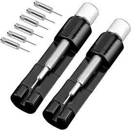 Trifletopia 2 Sets Watch Link Remover Kit - Adjustable Strap Removal Tool - Watch Band Sizing Tool with Extra Pins - Portable Watch Repair Tool for Resizing (Black)