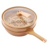 12.6 Inch Deep Frying Pan Nonstick Pan with Glass Lid,