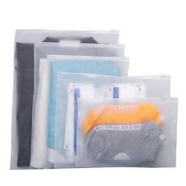 30 Pcs Reusable Clothes Zipper Bags in 5 Sizes, Frosted Plastic Travel Storage Bag, Hospital Bag Maternity Essentials, Home, Schools, Hospitals, and Travel.