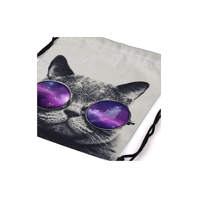 VOID Space Cat Backpack Gym Bag Sport Jute Bag Galaxy