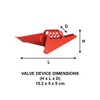Master Lock Ball Valve Lockout, Thermoplastic, Red