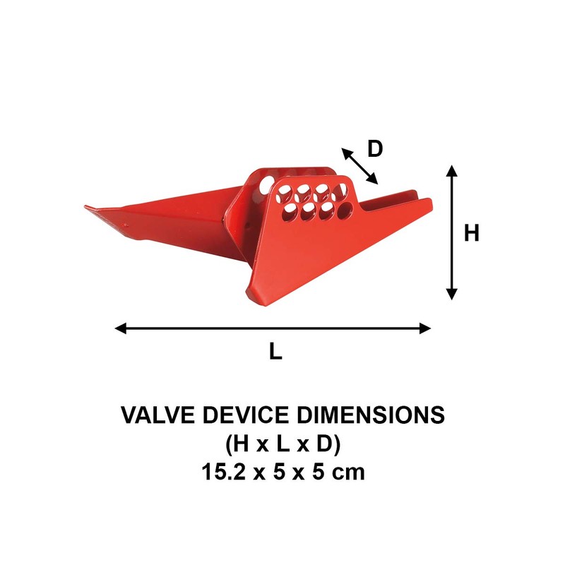 Master Lock Ball Valve Lockout, Thermoplastic, Red