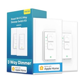 Meross - Kit de interruptor de atenuación inteligente de 3 vías, compatible con Apple Home, Alexa, Google Assistant y SmartThings, interruptor de luz Wi-Fi