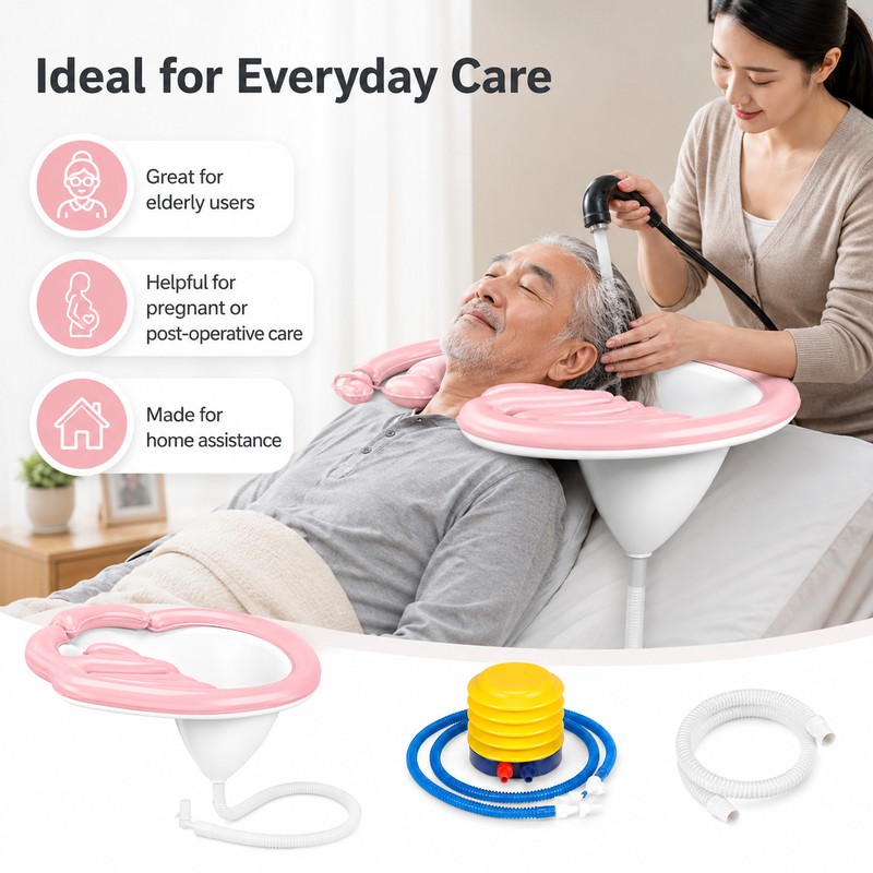 Inflatable Shampoo Basin for Home Hair Washing – Portable PVC