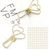 100pcs Binder Clips Heart Style Long Tail Shape Metal Iron