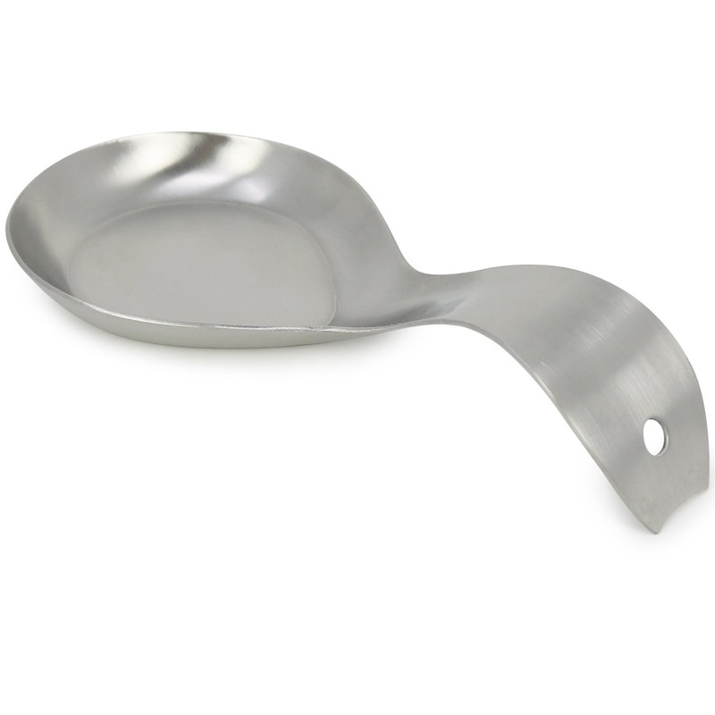 com-four® 2 x Stainless Steel Cooking Spoon Rest for Kitchen