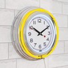 Lavish Home Neon Wall Clock- 14” Round, Double Light Ring,