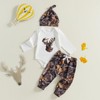 DSOKUHIB Newborn Baby Boy Hunting Outfit Deer Mallard Duck Romper