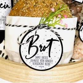 Brot Salz Wein Aufkleber zum Einzug | Einzugsgeschenke Wohnung Haus | Einweihungsgeschenk Geschenkkorb Etiketten | Traditionelles Geschenk neues Zuhause | Präsentkorb Umzug Richtfest Einweihungsparty