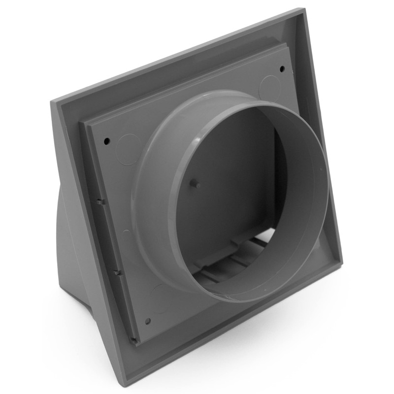 H&C VENT Grey Exhaust Hood Vent 190 mm with 125