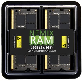 NEMIX RAM 16GB (2X8GB) DDR4 3200MHZ PC4-25600 1Rx8 1.2V 260-PIN ECC SODIMM KIT