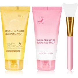 Mascarilla Facial Peel-Off de Colágeno Para Usar Durante la Noche, Que Proporciona Elasticidad e Hidratación y Reduce La Flacidez y la Opacidad - Colágeno Hidrolizado Para Una Piel Radiante (Paquete de 2)