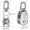 E-TING M32 Single Pulley Block, 250KG/551Lbs Heavy Duty Swivel Lifting