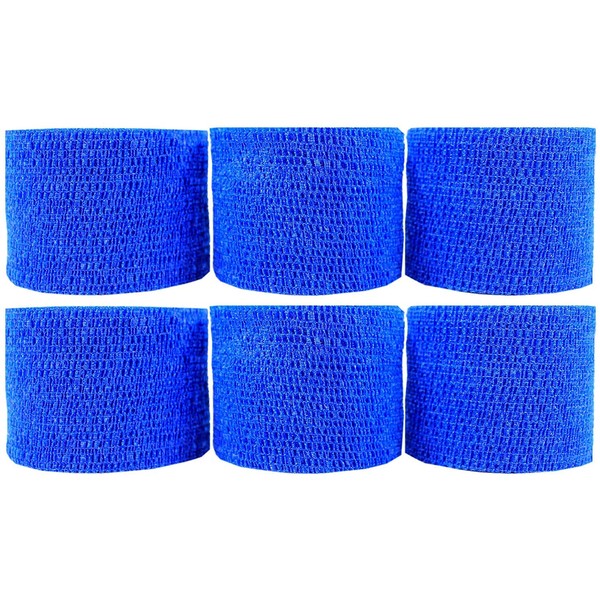 Powerflex 2" Stretch Athletic Tape - 6 Rolls - Blue