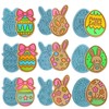 9 Pcs Easter Cookie Cutters Set, 3D Bunny Egg Shape