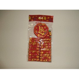 Vietnamese New Year Decorative Plastic Hanging Firecracker 40 inch Long (Dây pháo treo Tết)